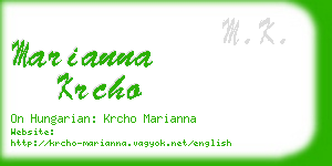 marianna krcho business card